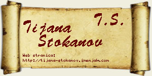 Tijana Stokanov vizit kartica